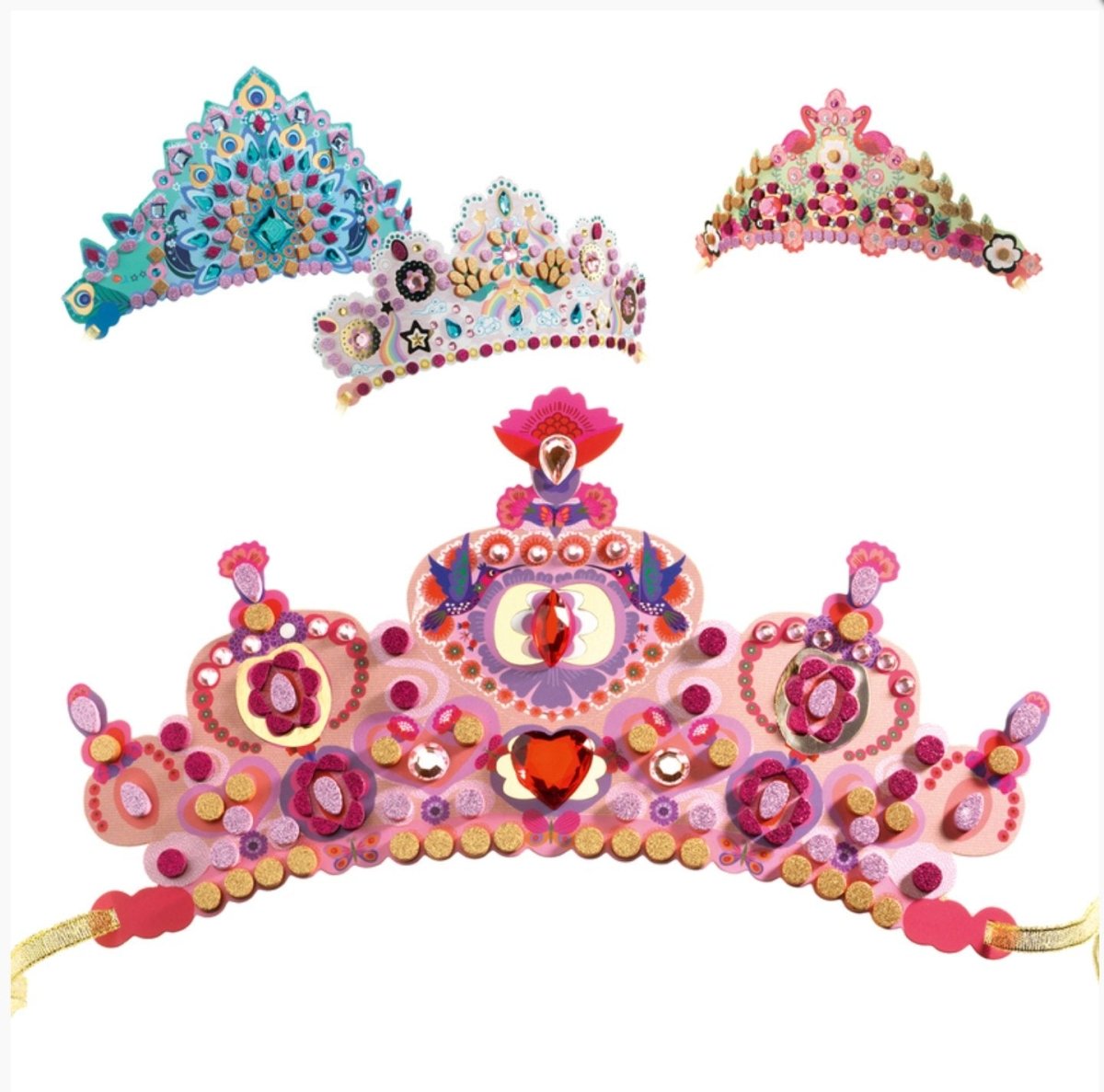 Djeco | Do It Yourself Like A Princess Tiaras (Mosaic Stickers)