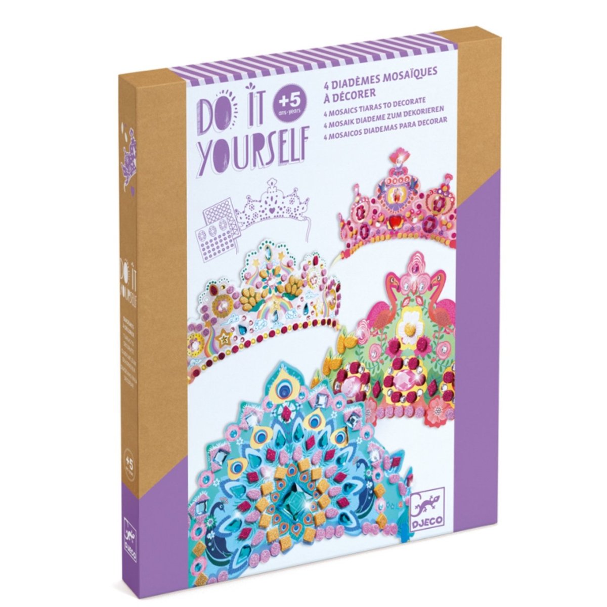 Djeco | Do It Yourself Like A Princess Tiaras (Mosaic Stickers)