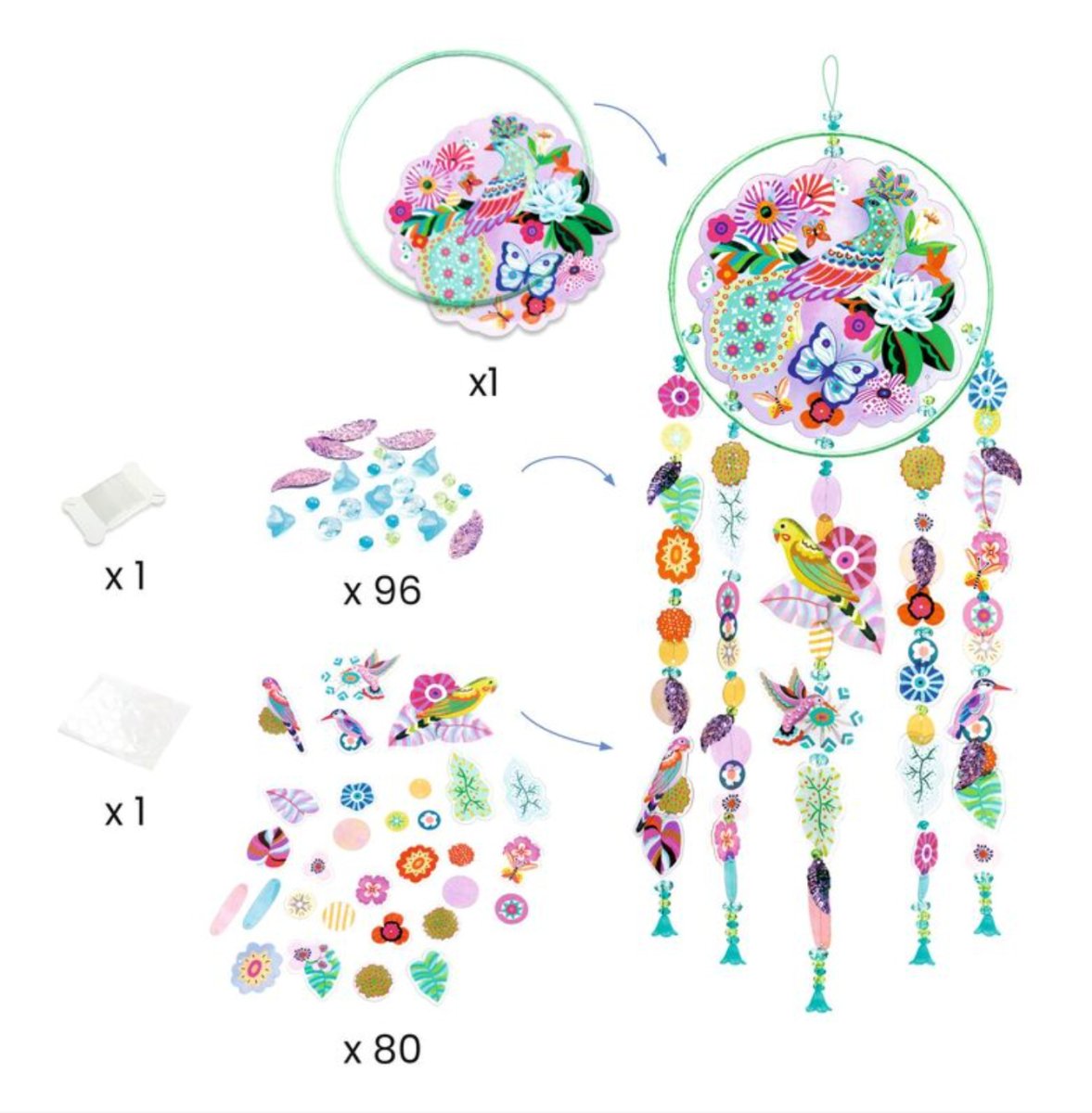 Do It Yourself Paradise Bird Suncatcher - Djeco