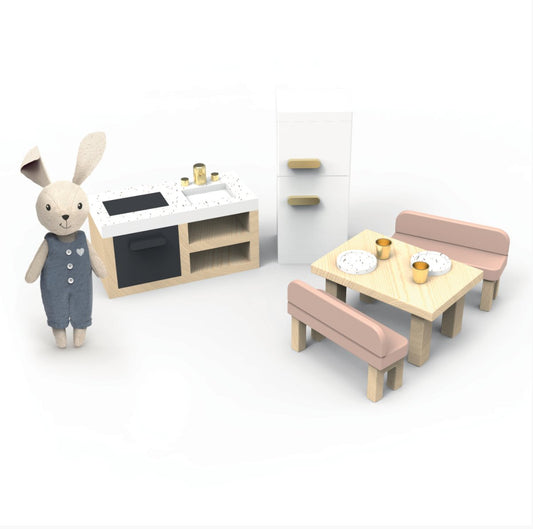 Doll House Kitchen + 1 Character - Speedy Monkey