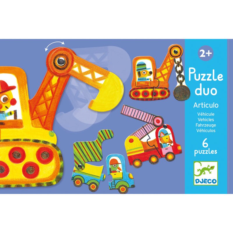 Duo Vehicles 12pc Puzzle - Djeco