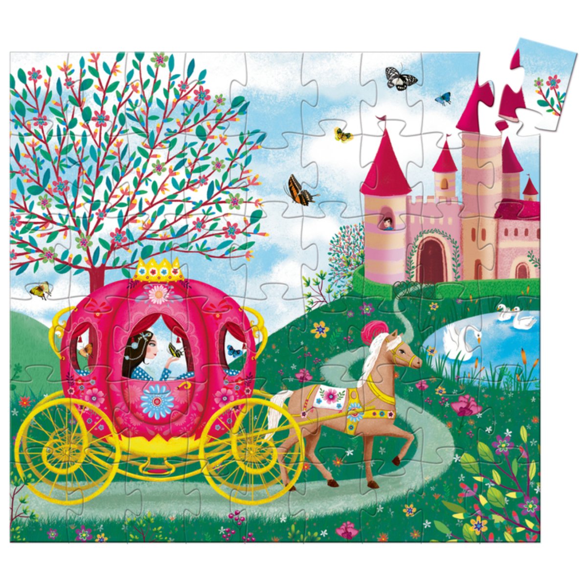 Elise's Carriage 54pc Silhouette Puzzle - Djeco