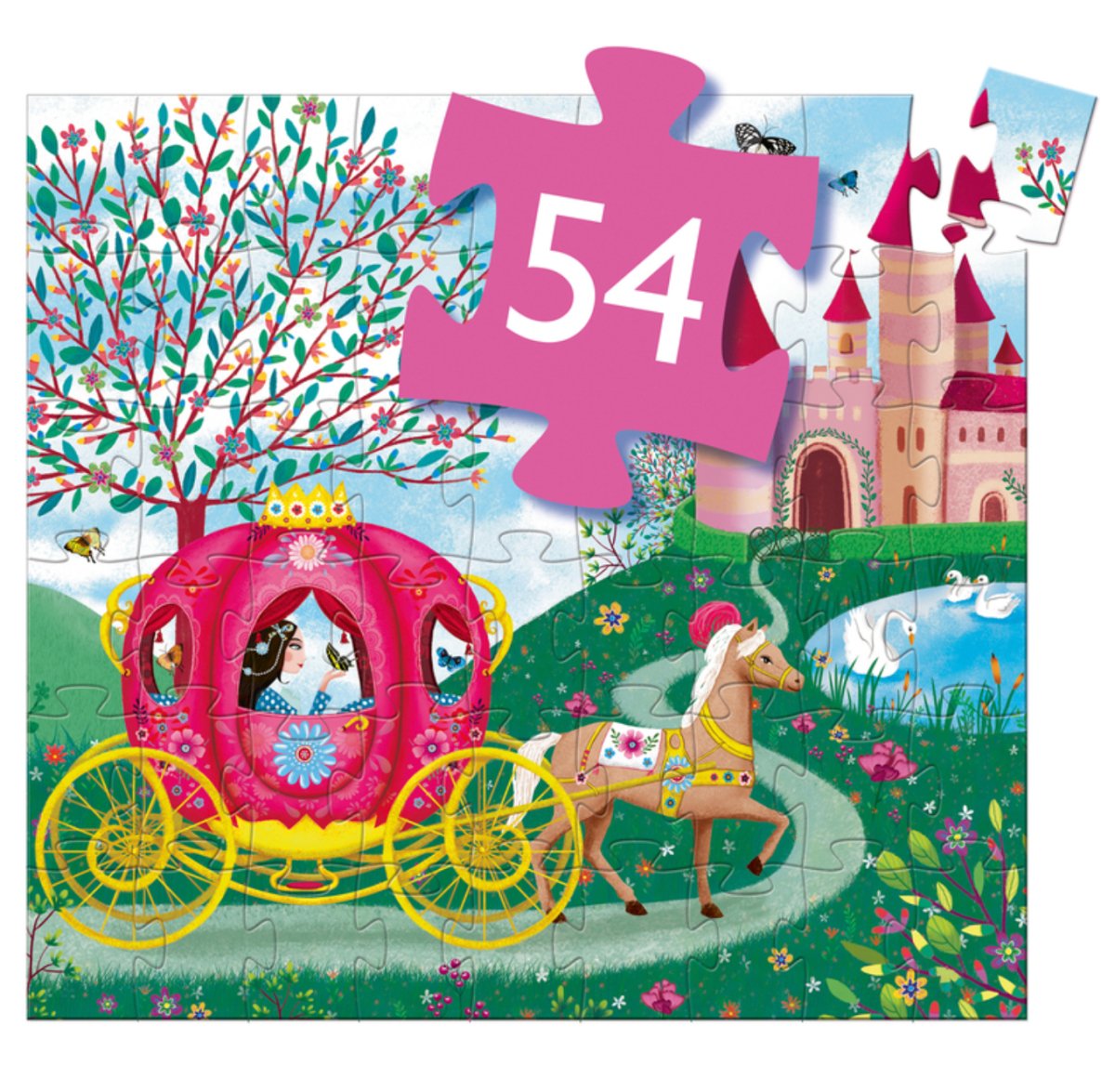 Elise's Carriage 54pc Silhouette Puzzle - Djeco