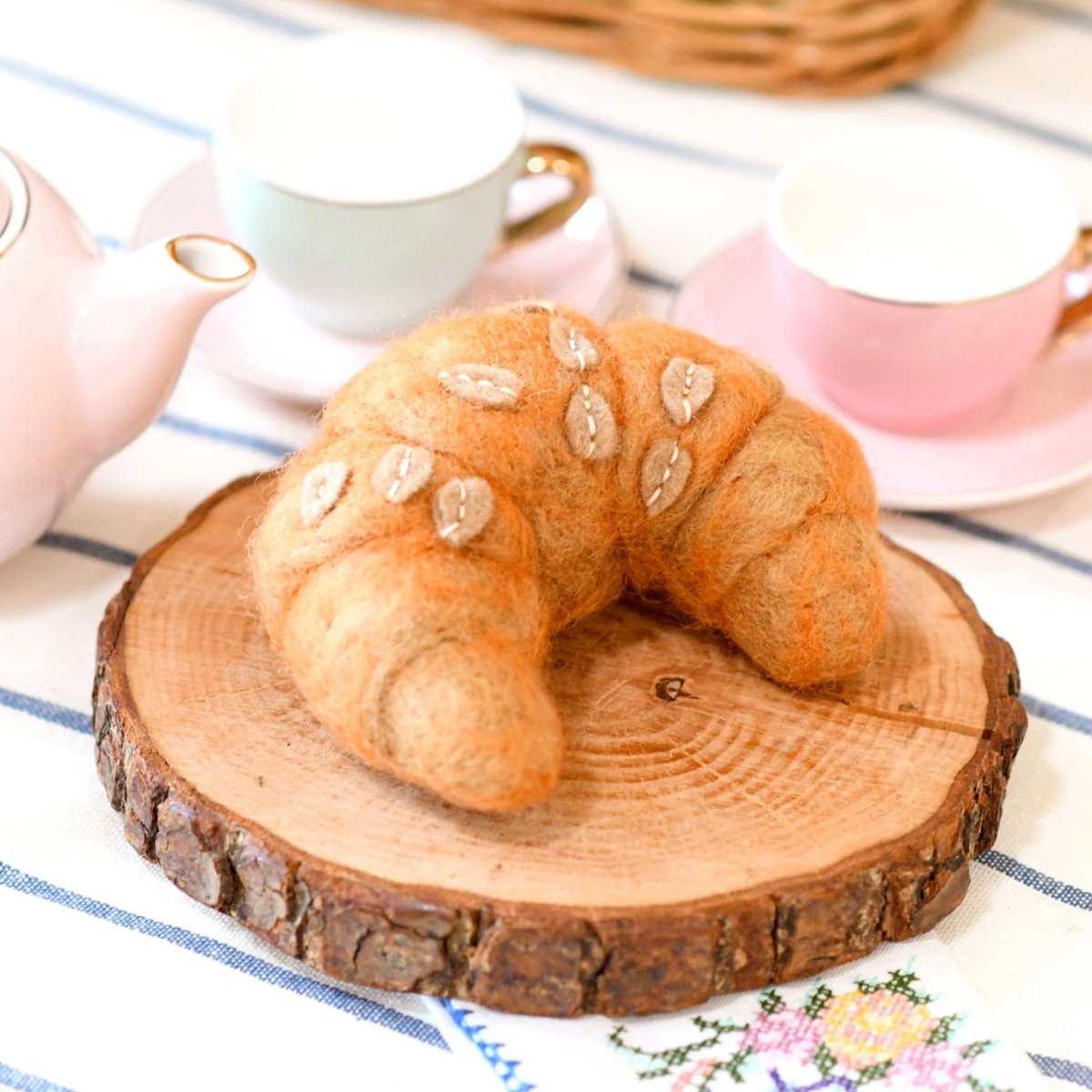 Felt Almond Croissant - Tara Treasures