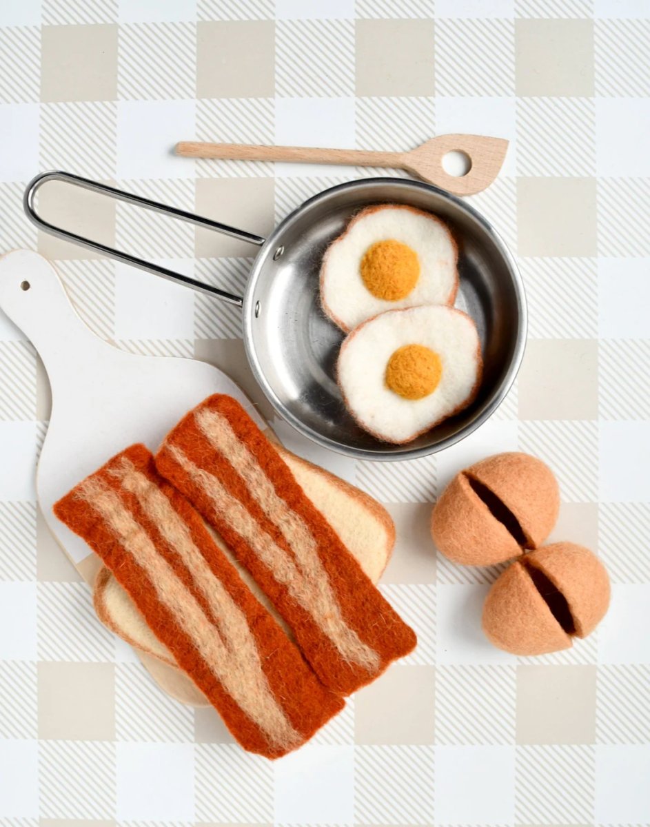 Felt Bacon and Egg Breakfast Set - Tara Treasures