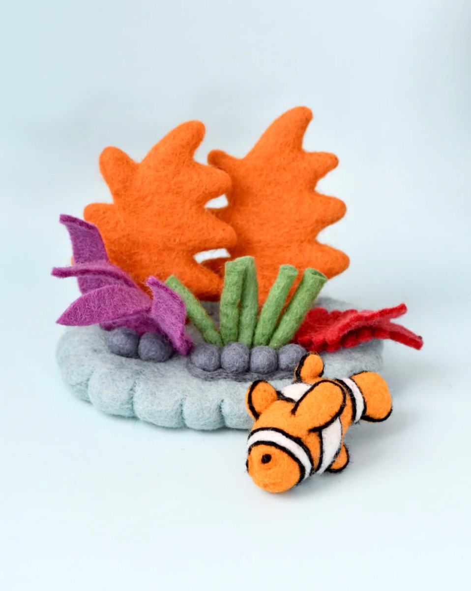 Felt Coral Reef with Clownfish Set - Tara Treasures