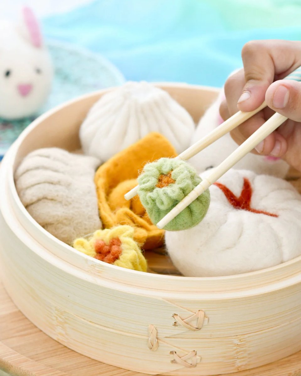 Felt Dim Sum Yumcha Play Food Set - Tara Treasures