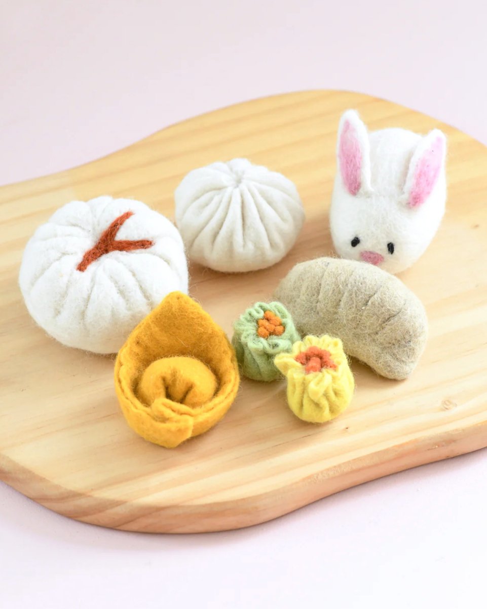 Felt Dim Sum Yumcha Play Food Set - Tara Treasures