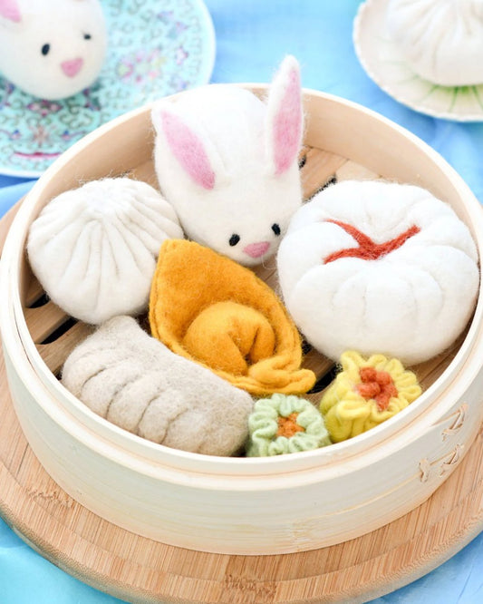 Felt Dim Sum Yumcha Play Food Set - Tara Treasures