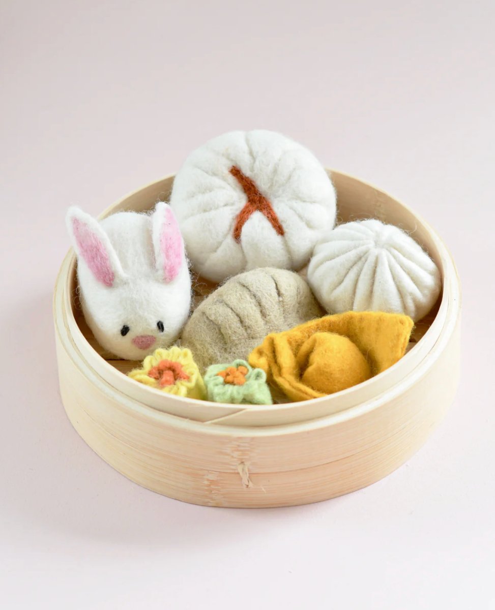 Felt Dim Sum Yumcha Play Food Set - Tara Treasures