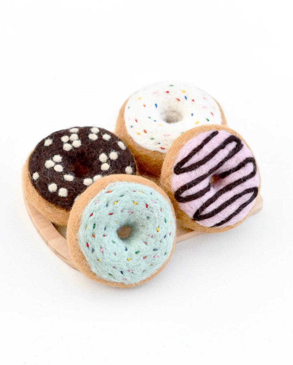 Felt Doughnuts Donuts (Set of 4) - Tara Treasures