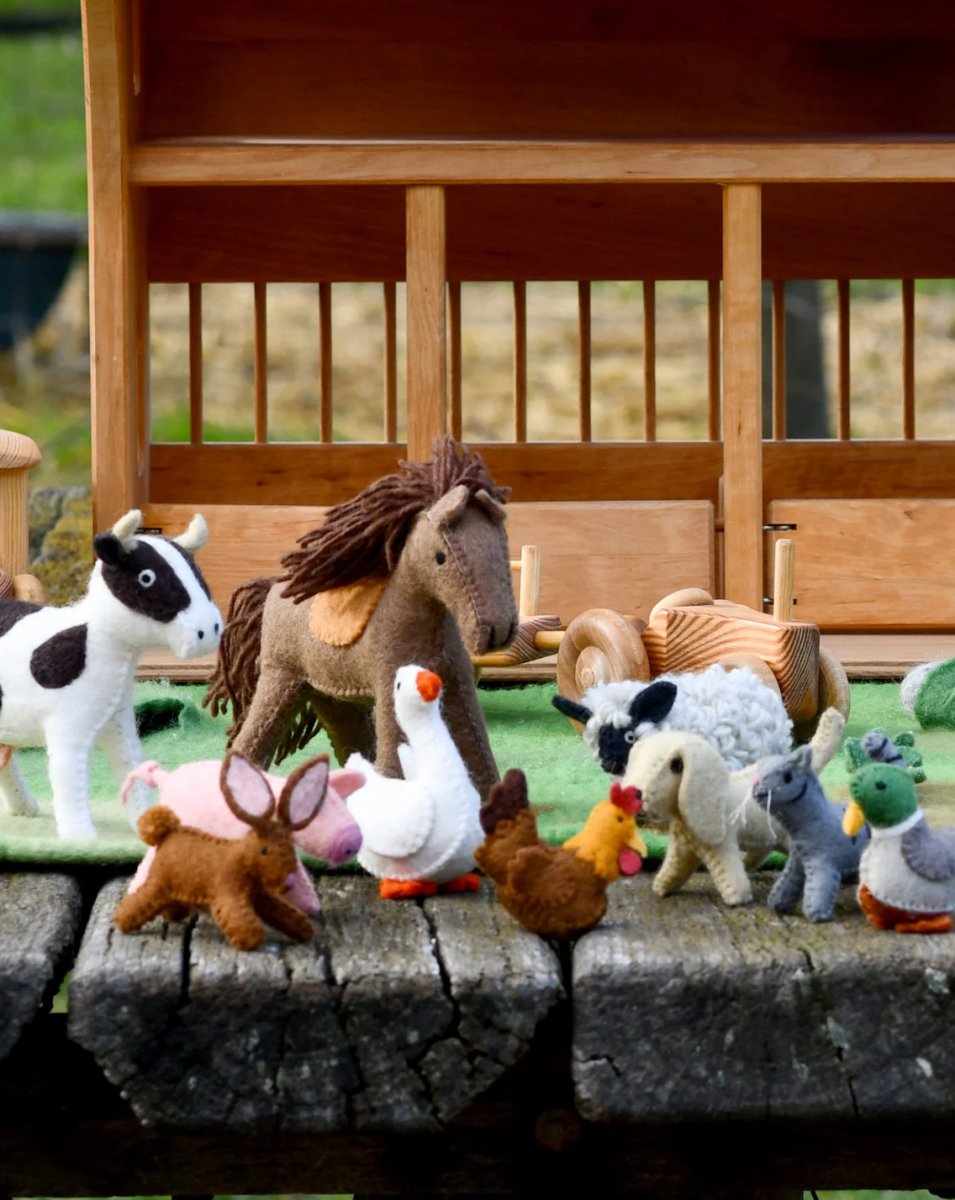 Felt Farm Animals Toys Set - Set of 10 Toys | Tara Treasures