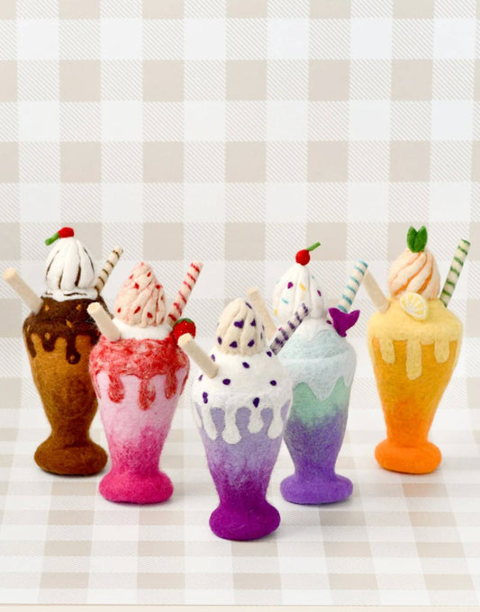 Felt Milkshakes Play Food - Tara Treasures