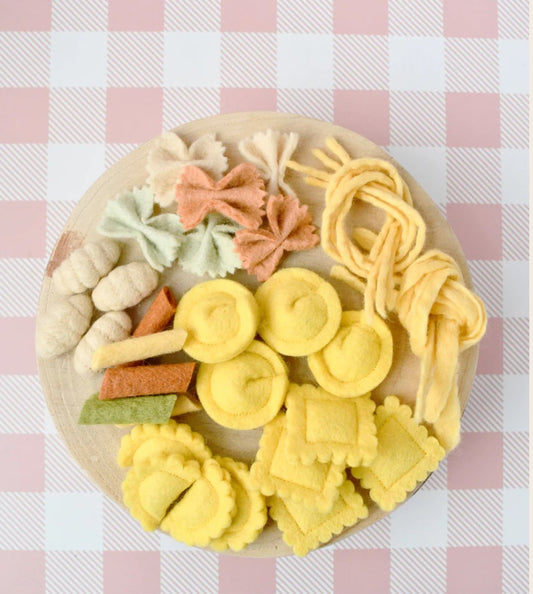 Felt Pasta Play Food Set - Tara Treasures