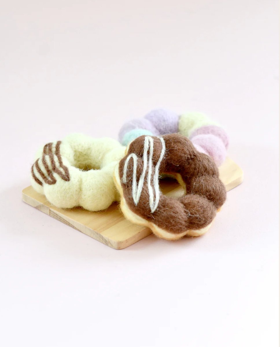 Felt Pon De Ring Mochi Donuts (Set of 3) - Tara Treasures