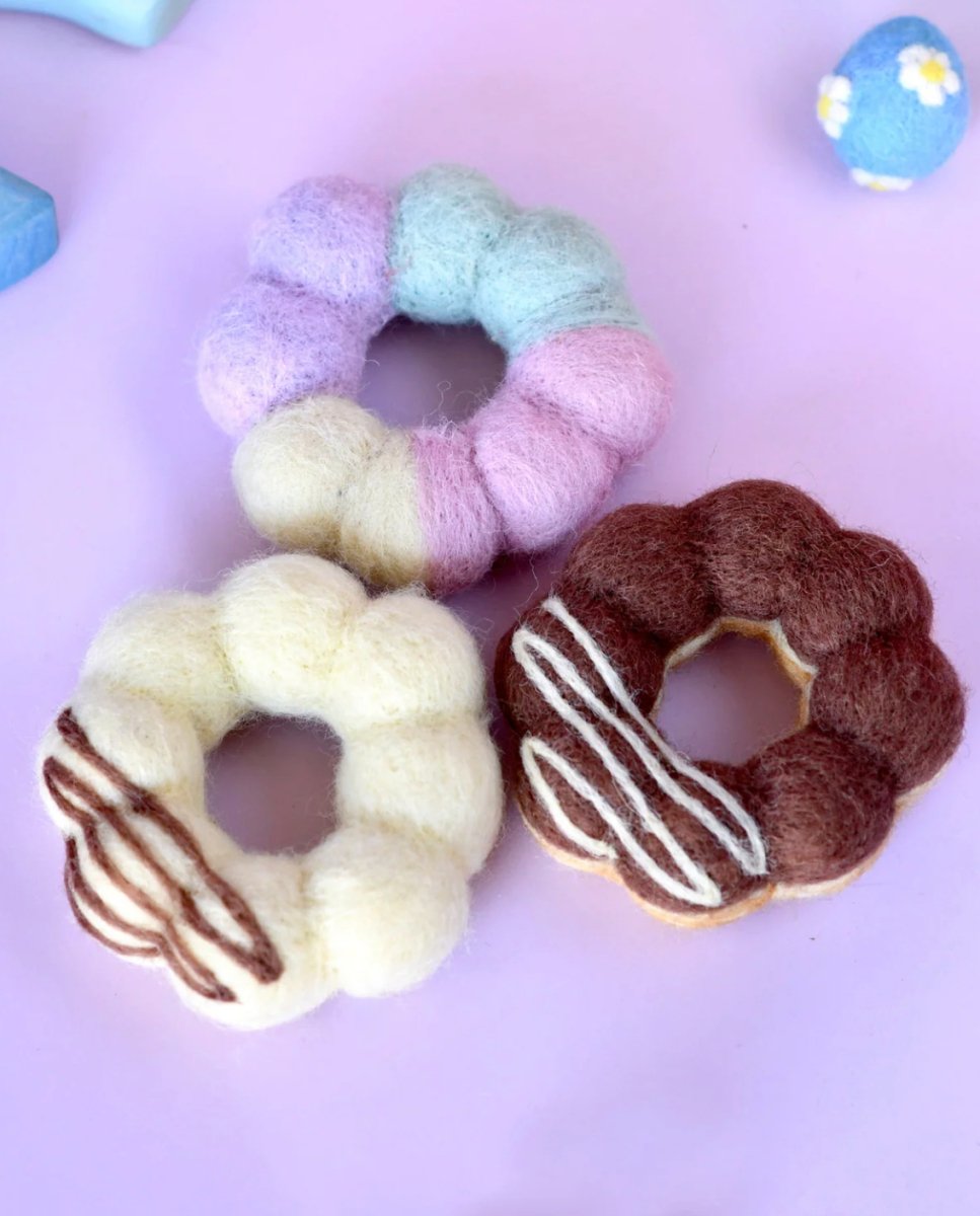 Felt Pon De Ring Mochi Donuts (Set of 3) - Tara Treasures