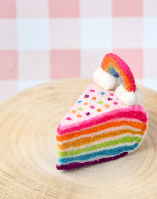 Felt Rainbow Cake Slice - Tara Treasures