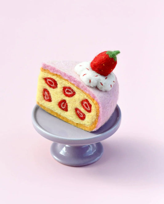 Felt Strawberry Torte Slice - Tara Treasures