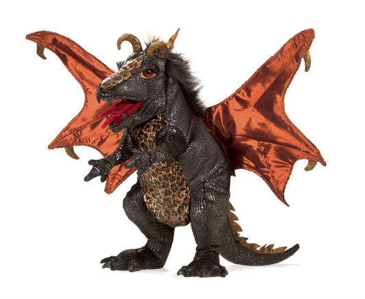 Folkmanis - Black Dragon Puppet