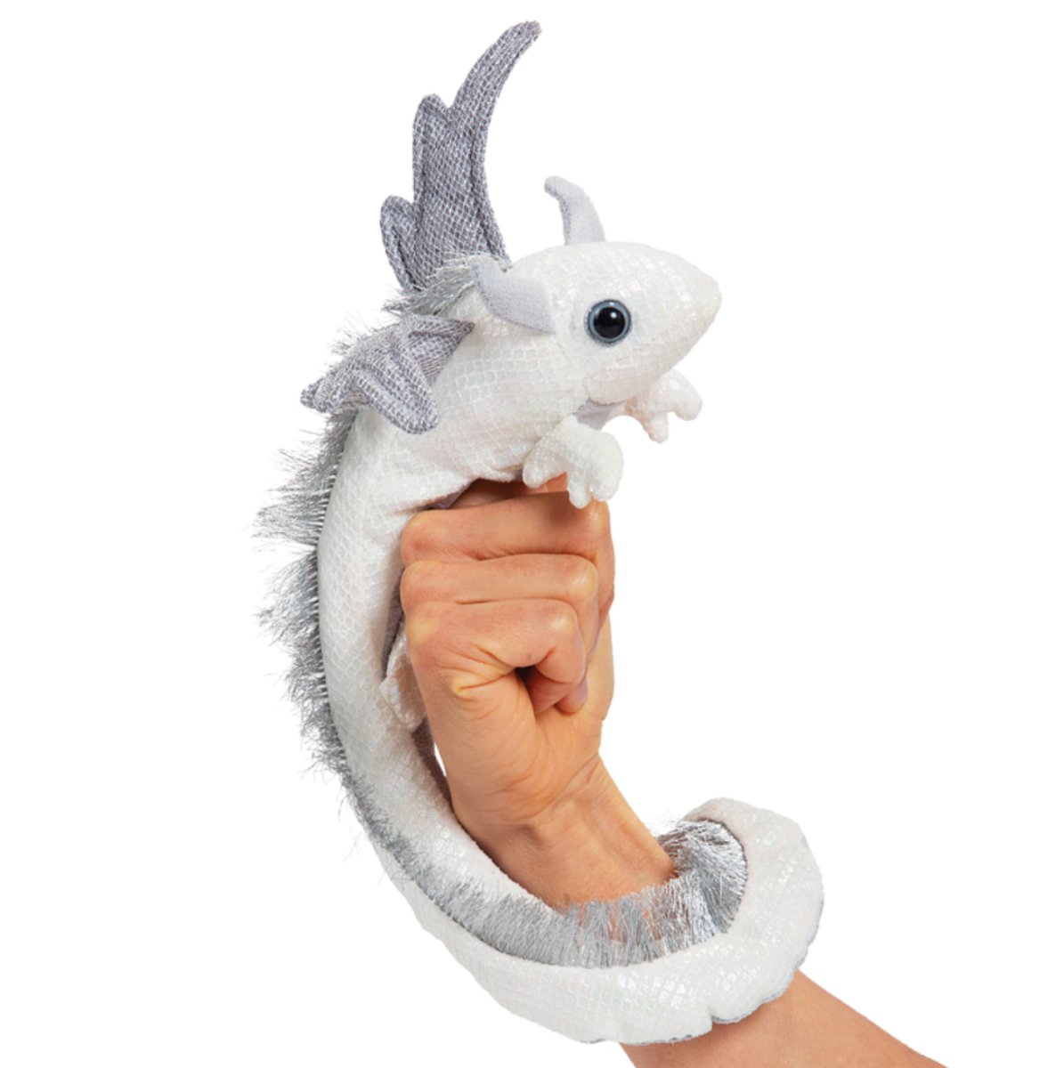 Folkmanis - Pearl Wrist Dragon Puppet