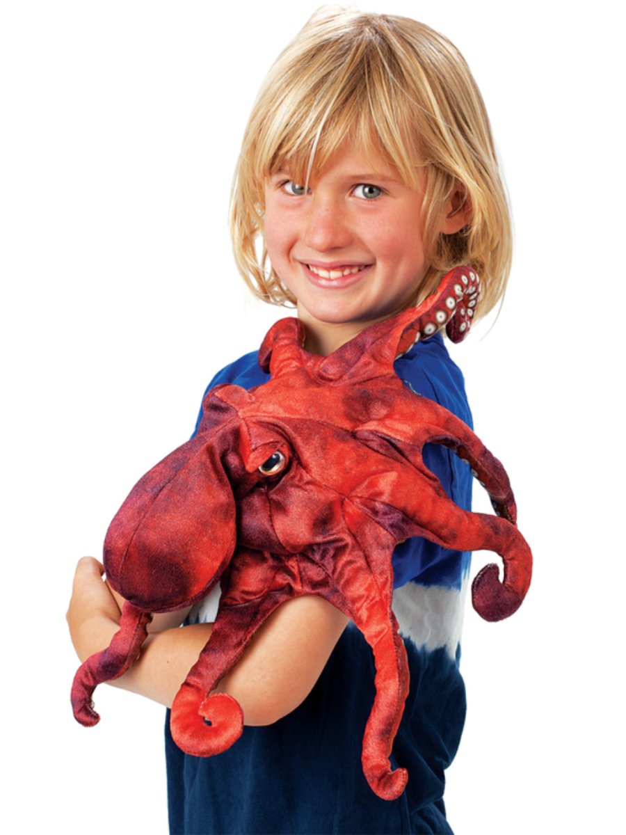 Folkmanis - Red Octopus Puppet