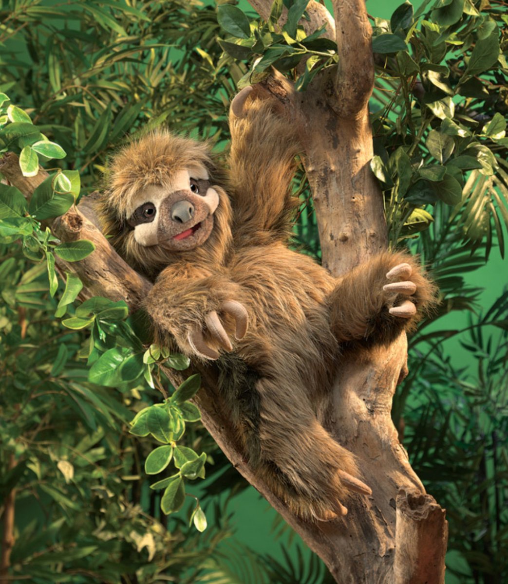 Folkmanis - Three Toed Sloth Puppet