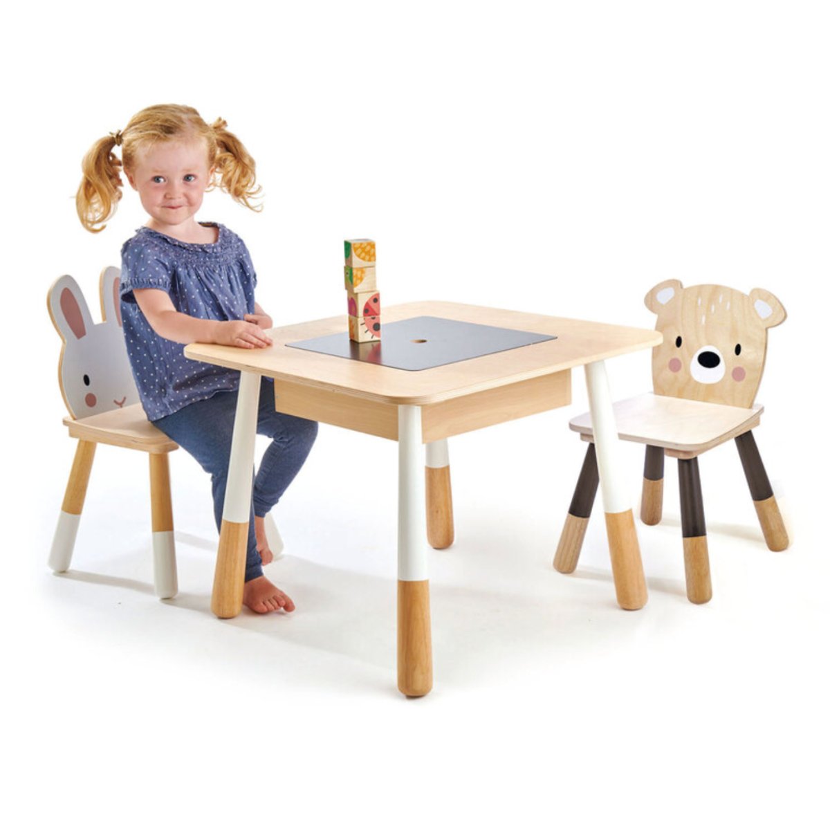 Forest Wooden Table and 2 Chairs - Tender Leaf Toys