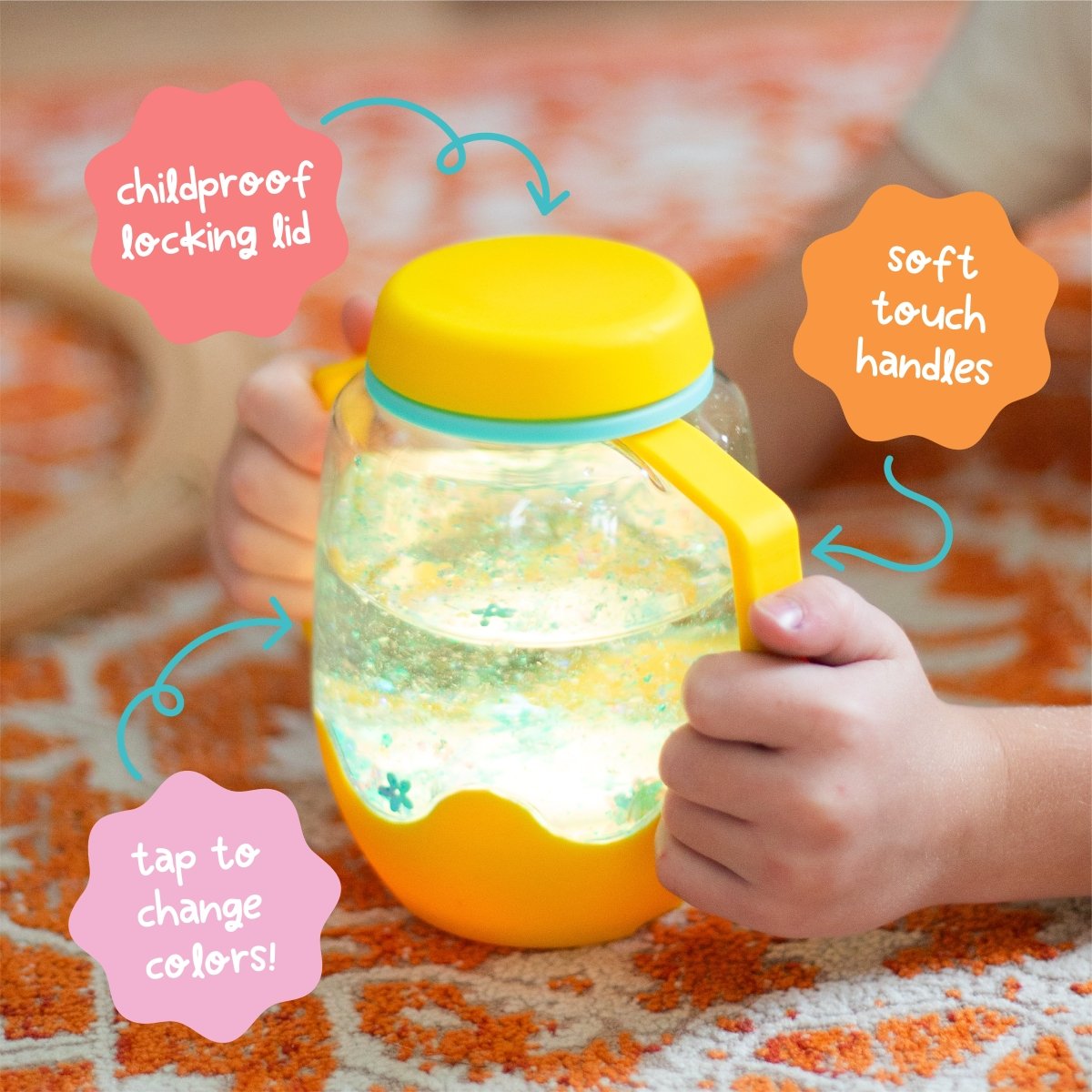 Glo Pals Sensory Play Jar (Yellow) - Jellystone Designs