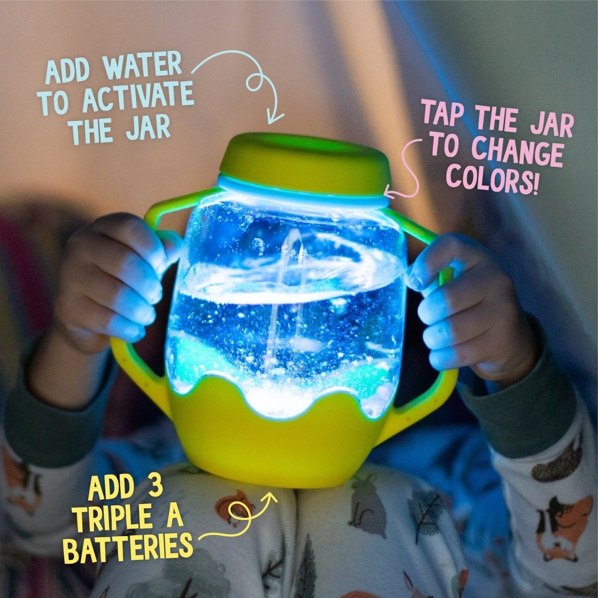 Glo Pals Sensory Play Jar (Yellow) - Jellystone Designs