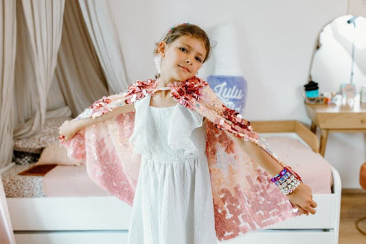 Great Pretenders - 5th Avenue Pink Pailette Cape Size 4 - 6