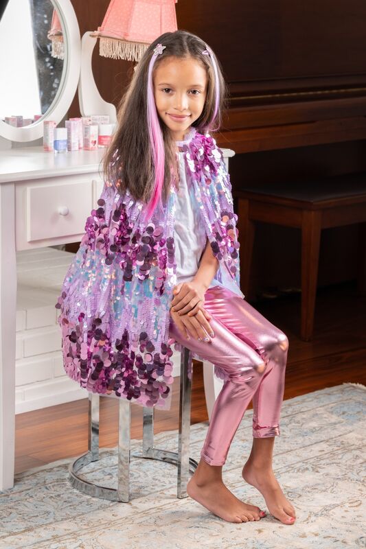 Great Pretenders - 5th Avenue Purple Pailette Cape Size 4 - 6