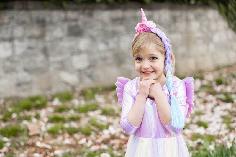 Great Pretenders - Alicorn Dress with Wings & Headband Size 3 - 4