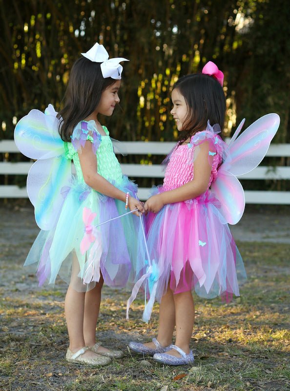 Green Butterfly Dress & Wings with Wand - Great Pretenders