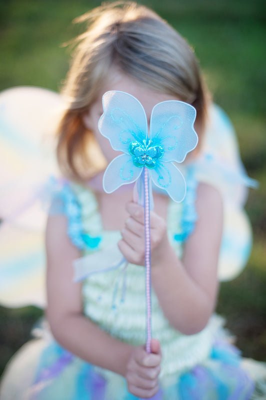 Green Butterfly Dress & Wings with Wand - Great Pretenders