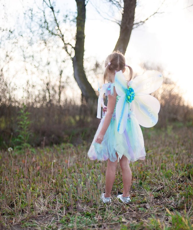 Green Butterfly Dress & Wings with Wand - Great Pretenders