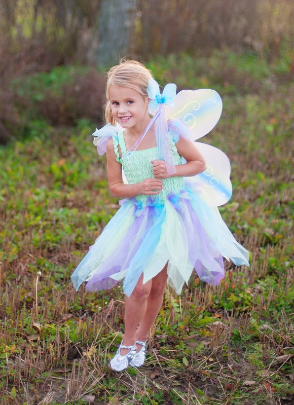 Green Butterfly Dress & Wings with Wand - Great Pretenders