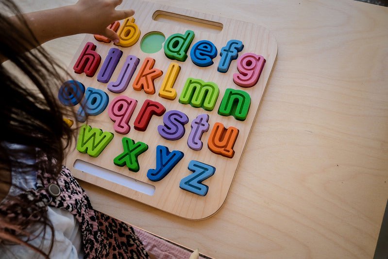 Handcarry Lowercase abc Trace Puzzle - Kiddie Connect