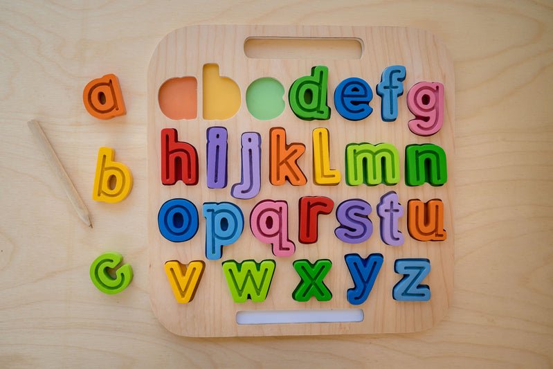 Handcarry Lowercase abc Trace Puzzle - Kiddie Connect