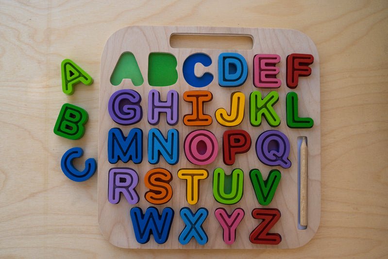 Handcarry Uppercase ABC Trace Puzzle - Kiddie Connect