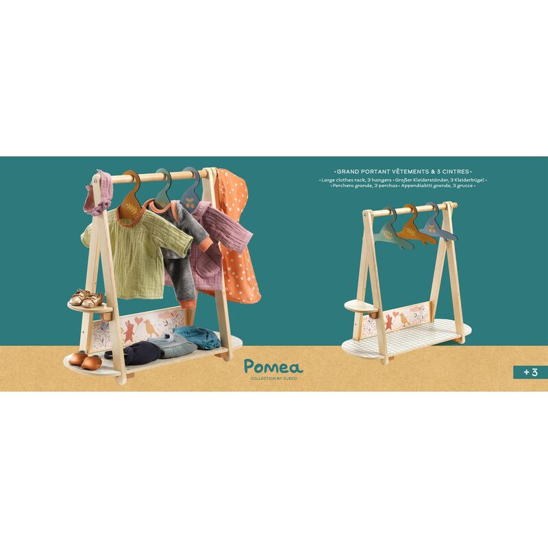 Large Doll's Clothing Rack with Hangers - Djeco