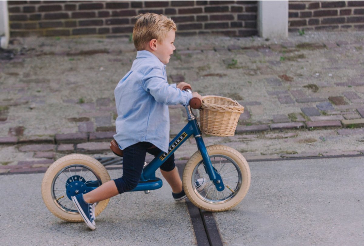 Matte Pink Vintage Trybike, Cream Tyres and Chrome (3 wheel) - Trybike