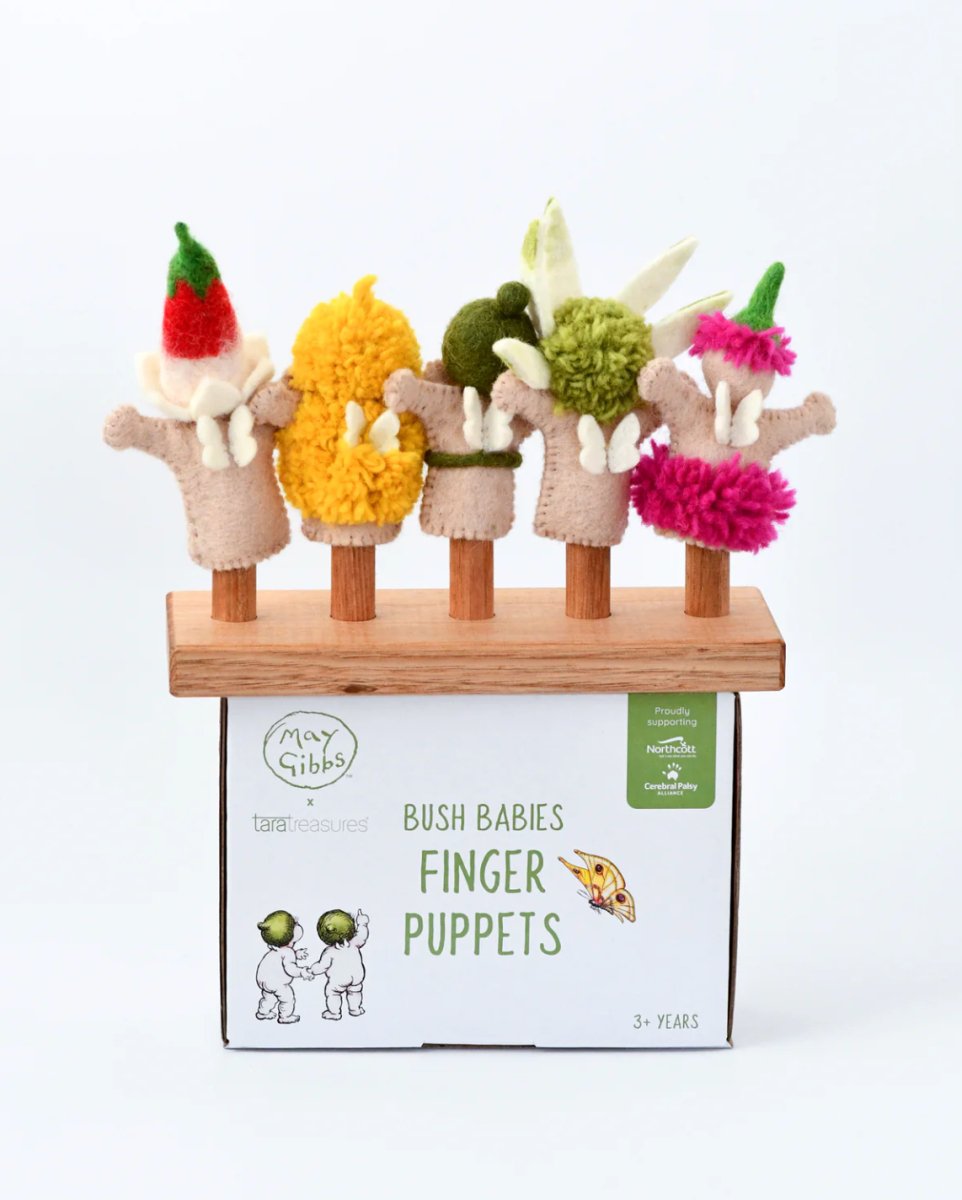 May Gibbs x Tara Treasures - Bush Babies Finger Puppets Set