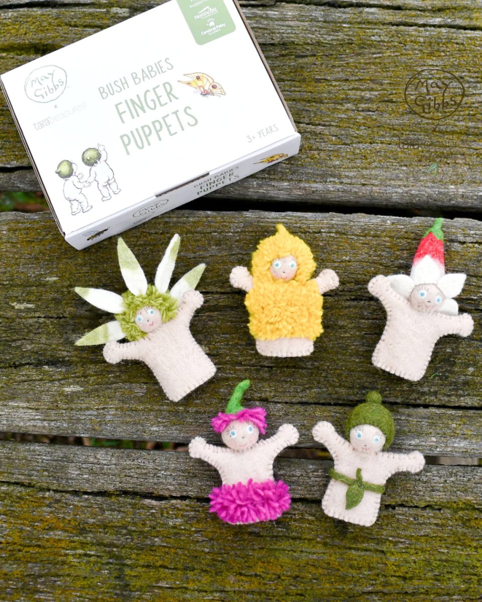 May Gibbs x Tara Treasures - Bush Babies Finger Puppets Set