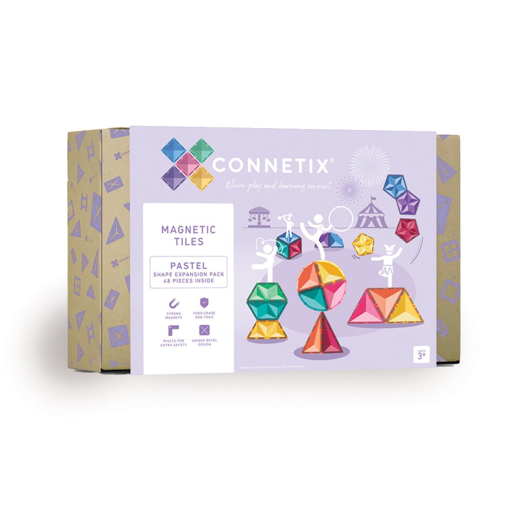 Pastel Shape Expansion Pack 48 pc - Connetix Tiles