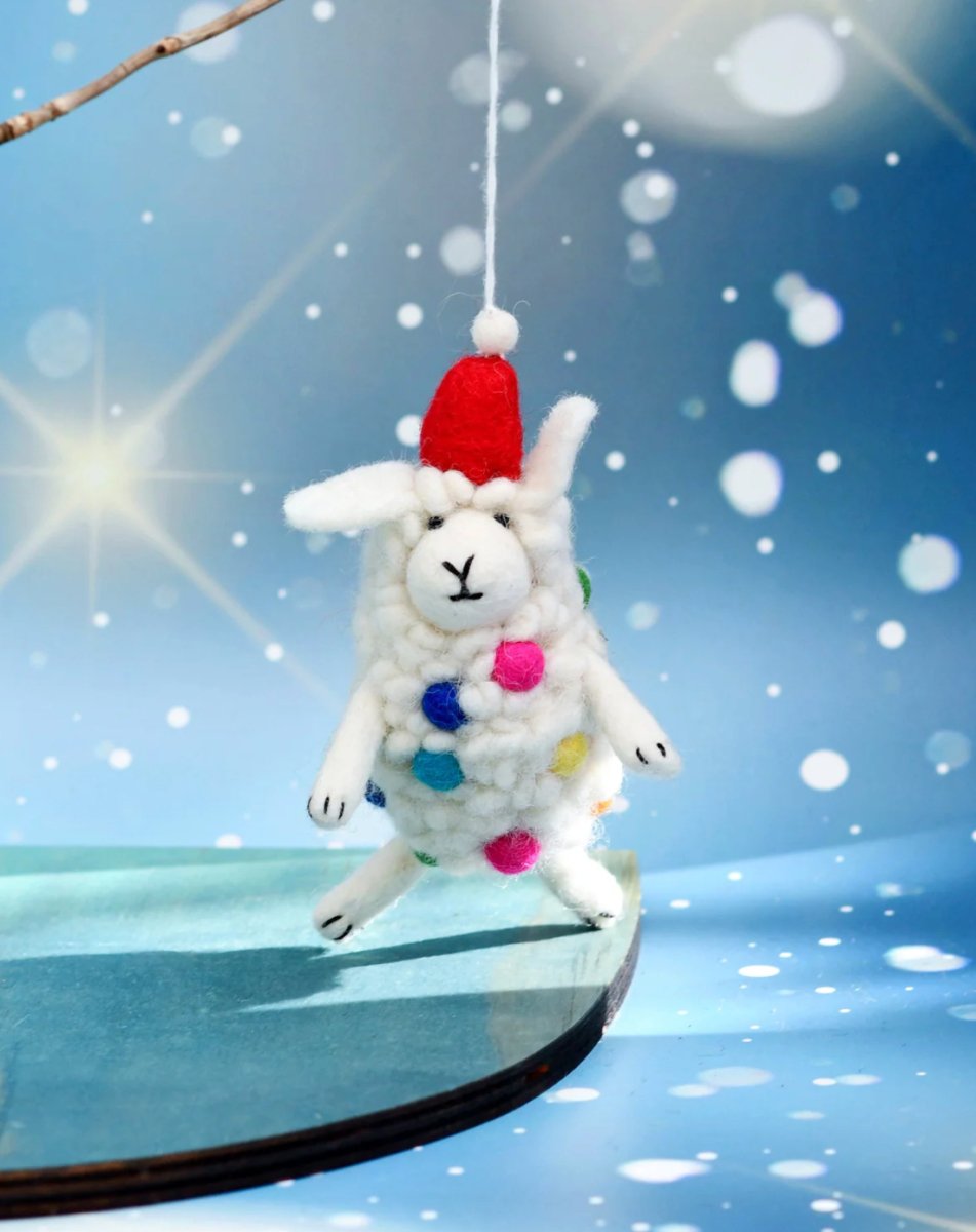 PREORDER: Christmas Felt Sheep Lamb Ornament - Tara Treasures