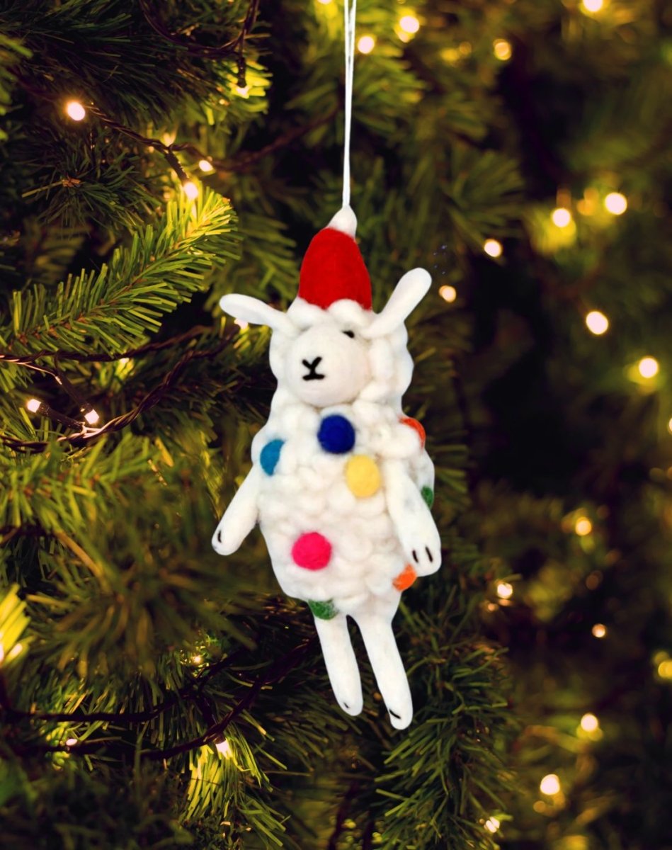 PREORDER: Christmas Felt Sheep Lamb Ornament - Tara Treasures