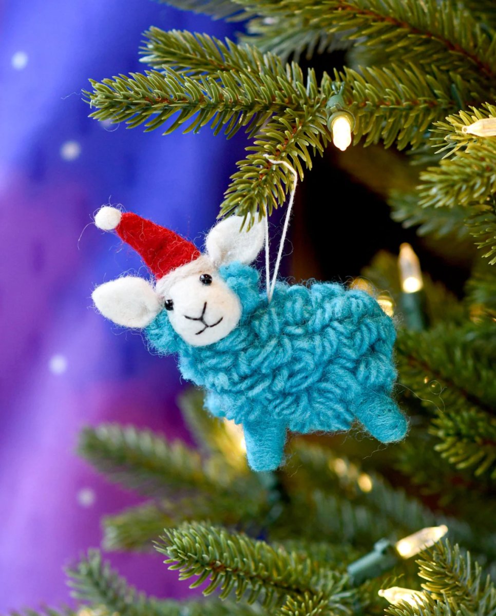 PREORDER: Christmas Ornament - Felt Sheep | Tara Treasures