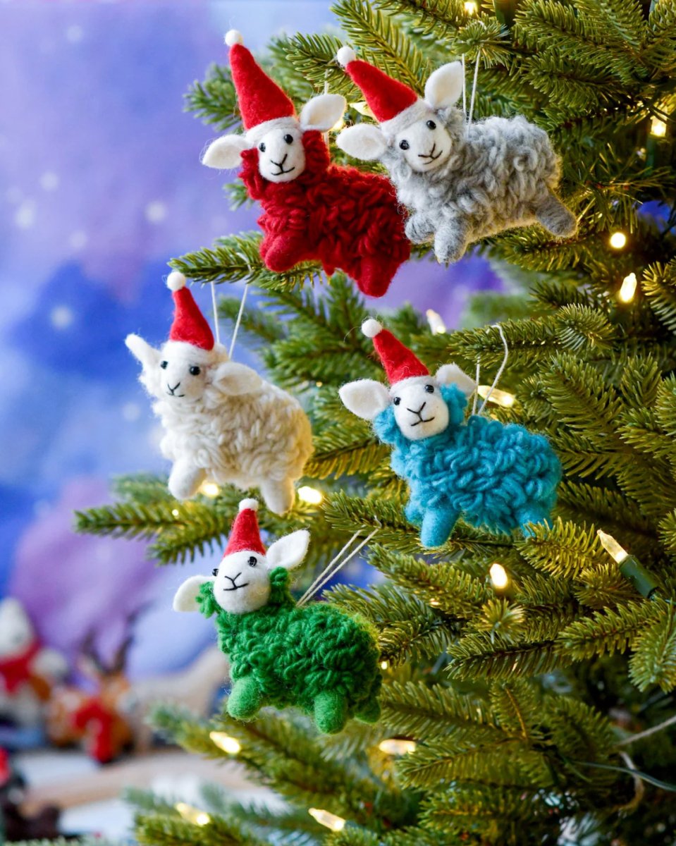 PREORDER: Christmas Ornament - Felt Sheep | Tara Treasures