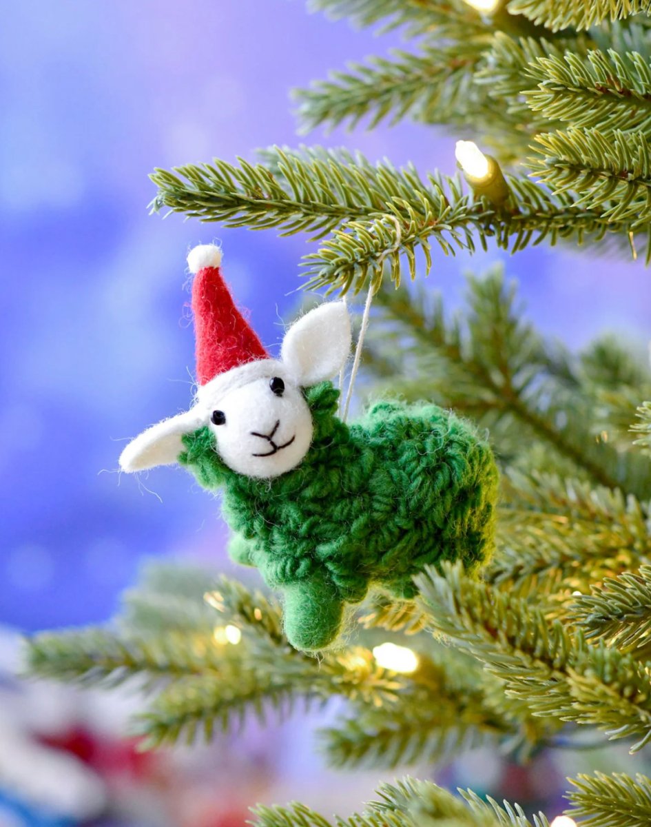 PREORDER: Christmas Ornament - Felt Sheep | Tara Treasures