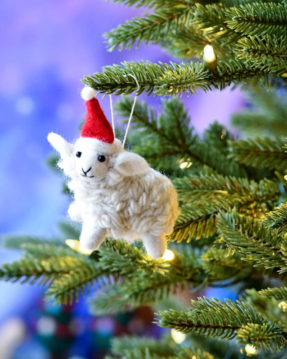 PREORDER: Christmas Ornament - Felt Sheep | Tara Treasures